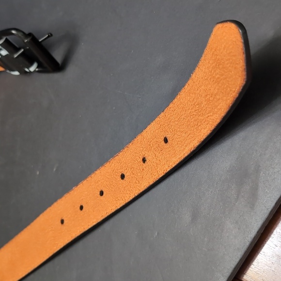 Genuine Leather Italian Style Black/Brown Men's Golfer Belt,M/M 34"-36". - Picture 9 of 10